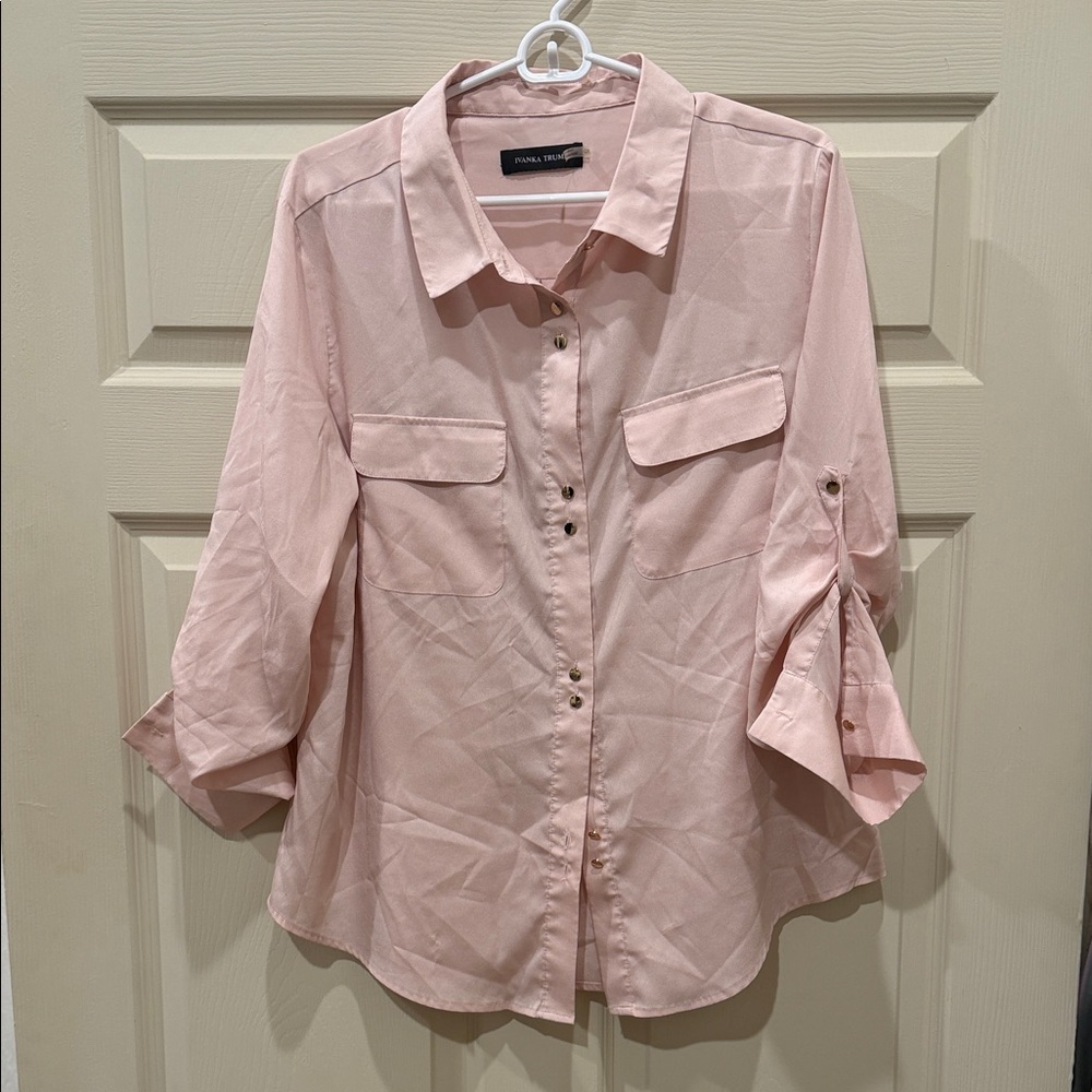 Ivanka Trump Blush Button-Down Shirt
